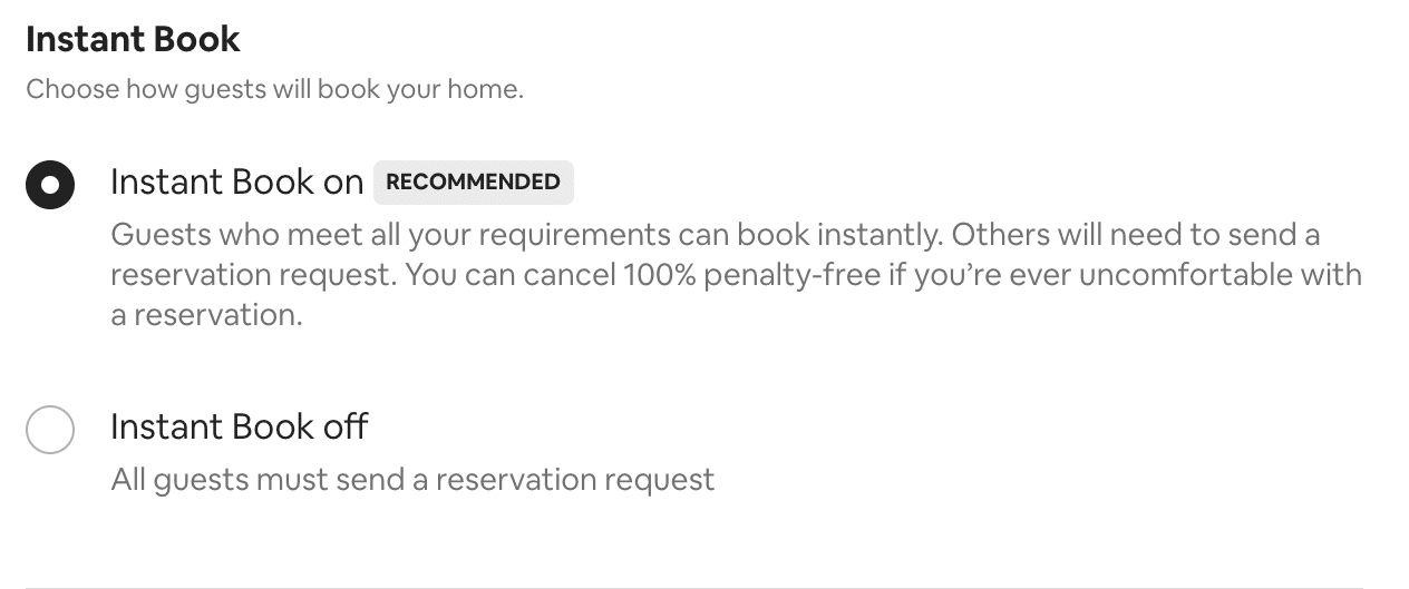 Airbnb Booking Request Vs. Instant Booking