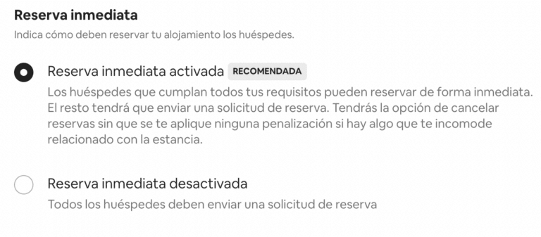 Reservas Directas Inmediatas Airbnb