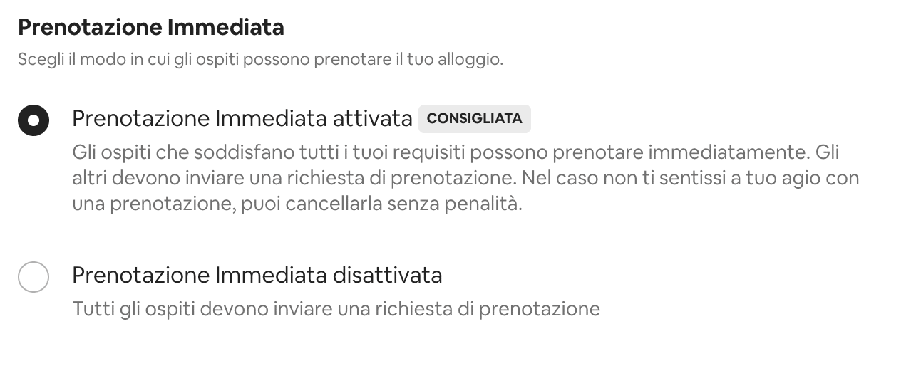 Airbnb Richiesta Di Prenotazione Vs Prenotazione Istantanea